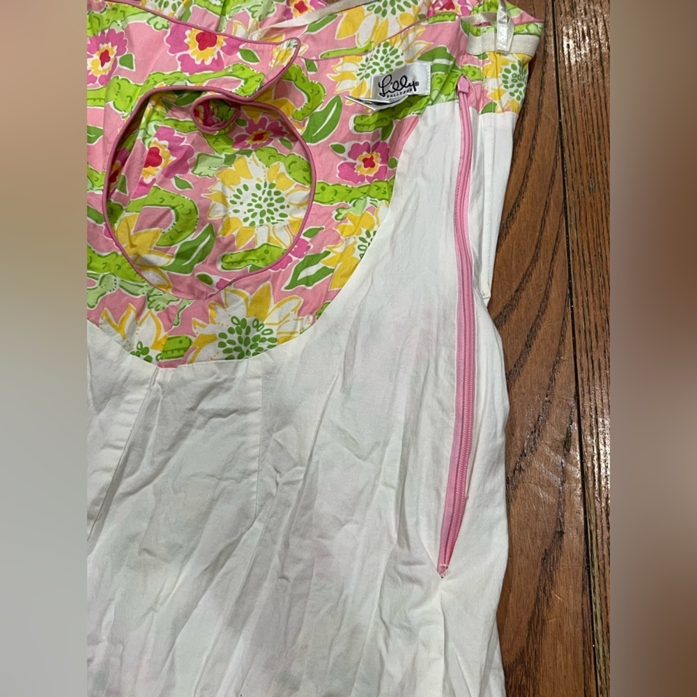 Lilly Pulitzer Pink and Green Floral Fabric - Picture 13 of 15